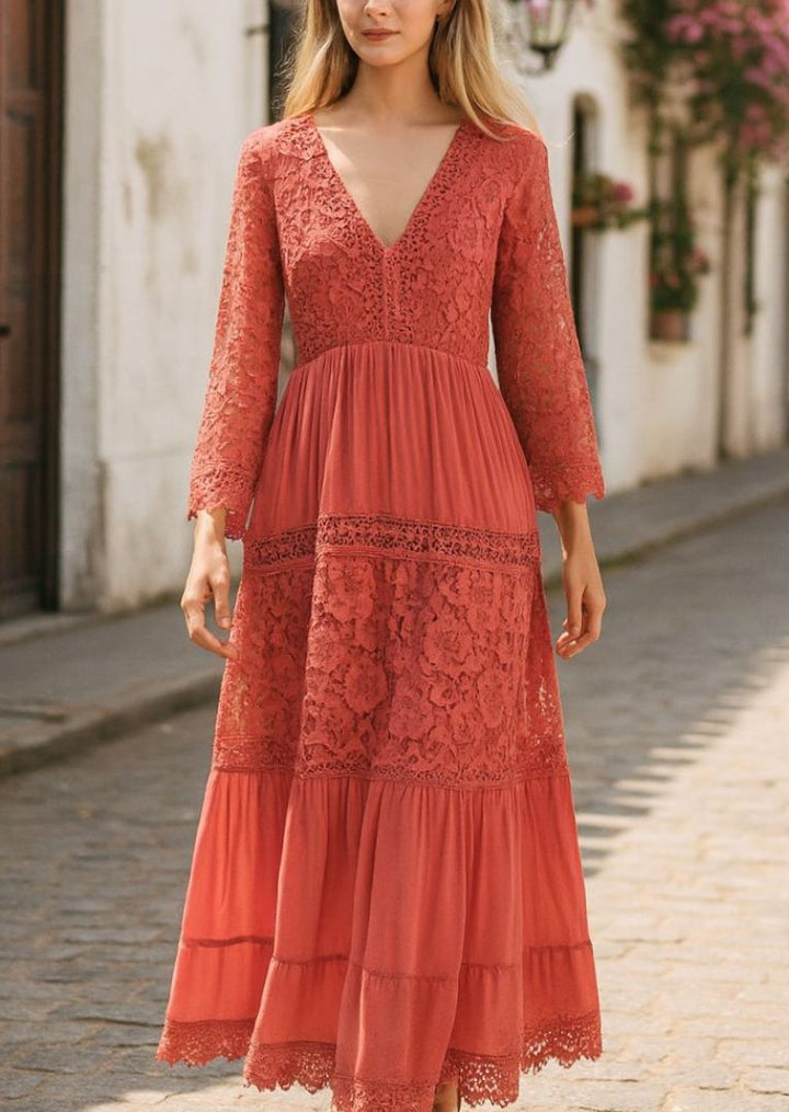 N8775 Artemis Lace Maxi Dress