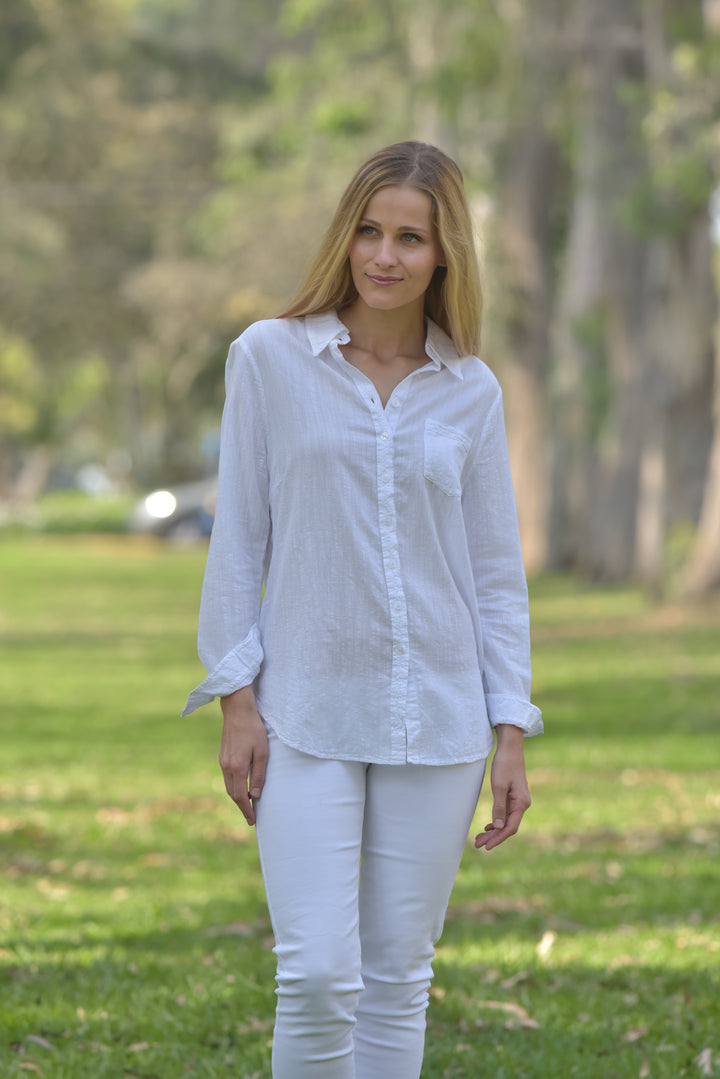 S19-756 Nova Long Sleeve Cotton Blouse