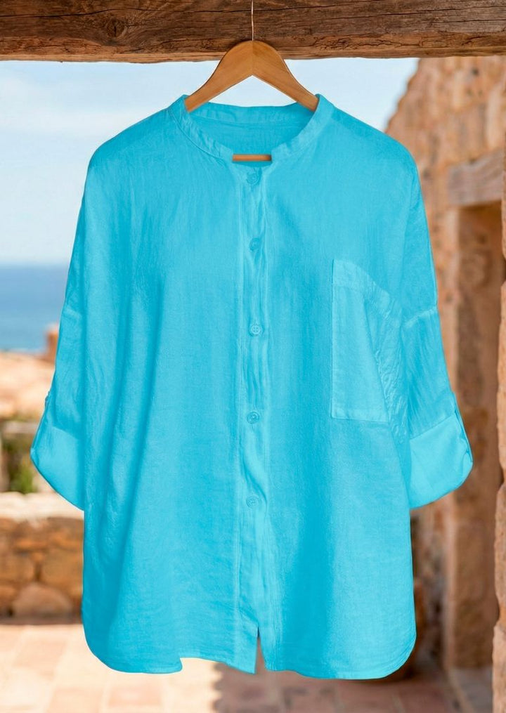 S24-877A Olga Long Sleeve Cotton Blouse