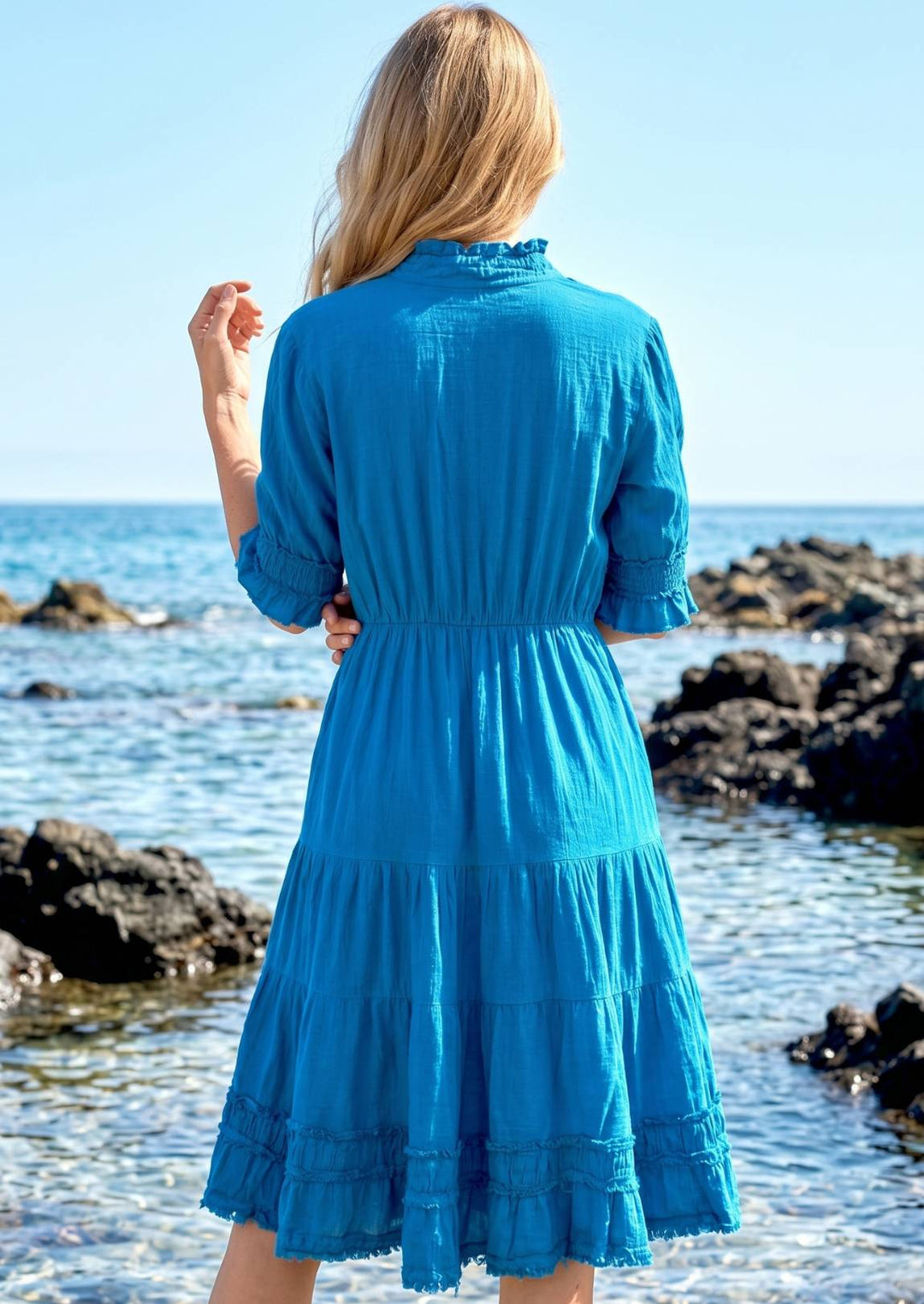 S26-904 Luciana Cotton Tiered Dress