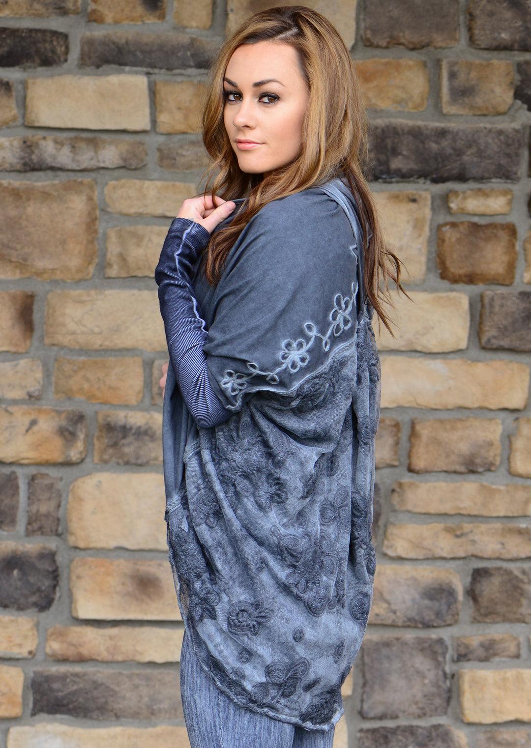 TP-117 Marina Knit Cotton Twisted Bolero (Plus Size)