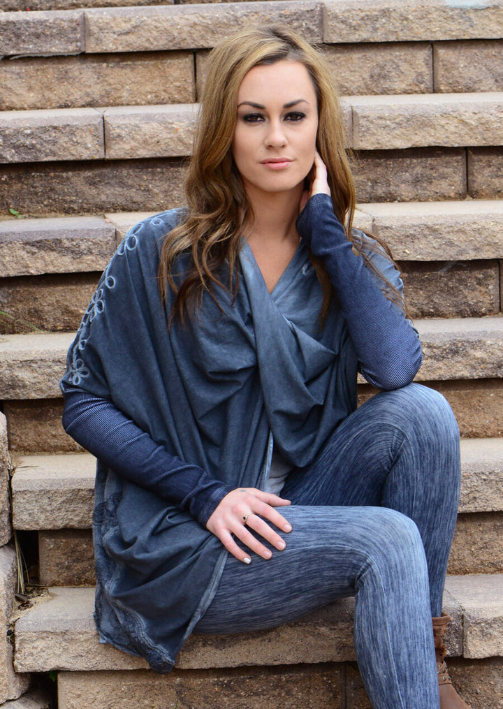 TP-117 Marina Knit Cotton Twisted Bolero (Plus Size)