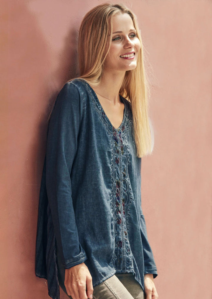 Maiky Long Sleeve Cotton Top