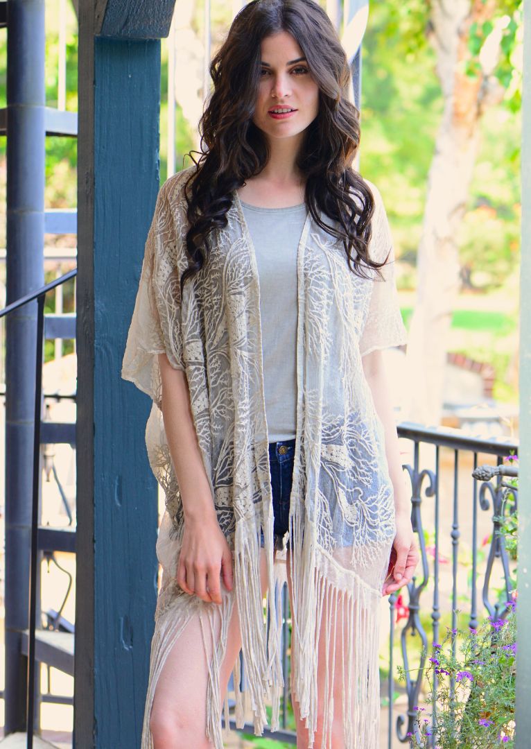 TPS-004 Lilith Embroidered Silk Cardigan