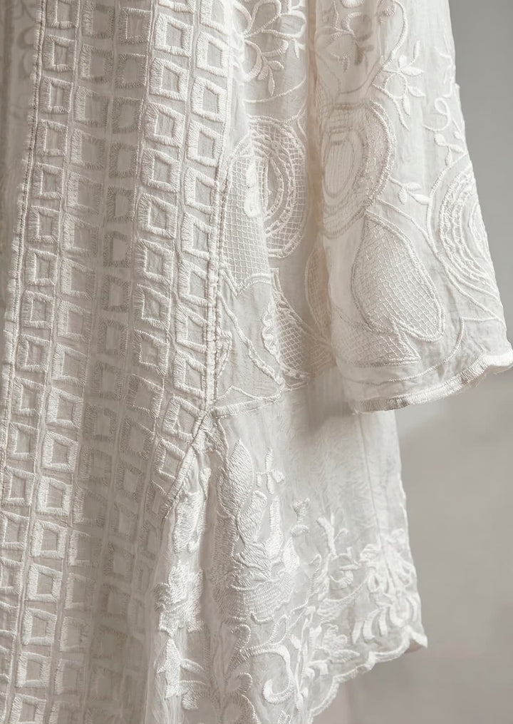 TPS-005 Iriel Embroidered Silk Cardigan