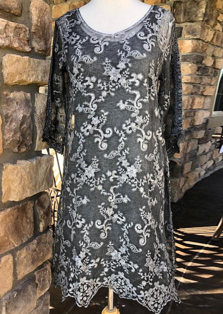 Arely Embroidered Silk Dress