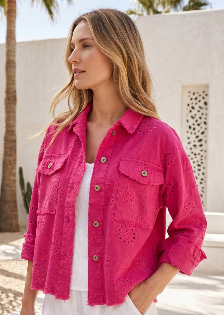 Y6209 Isaura Eyelet Cotton Jacket