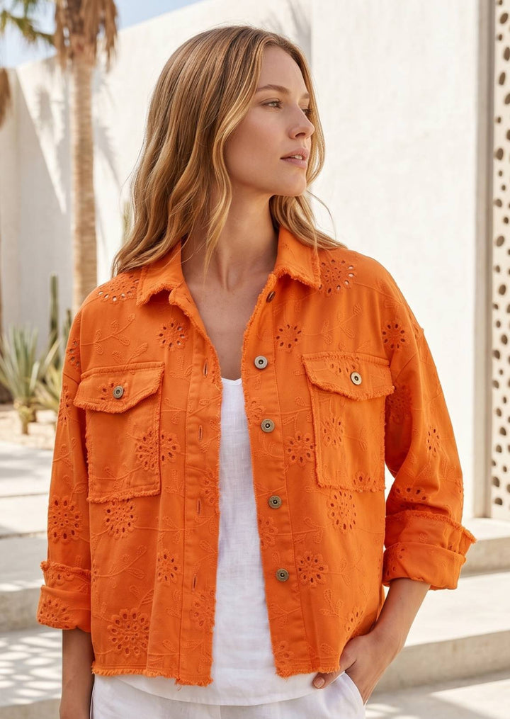 Y6209 Isaura Eyelet Cotton Jacket