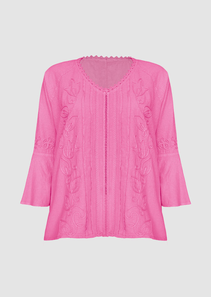 Fabiola Bell Sleeve Cotton Top