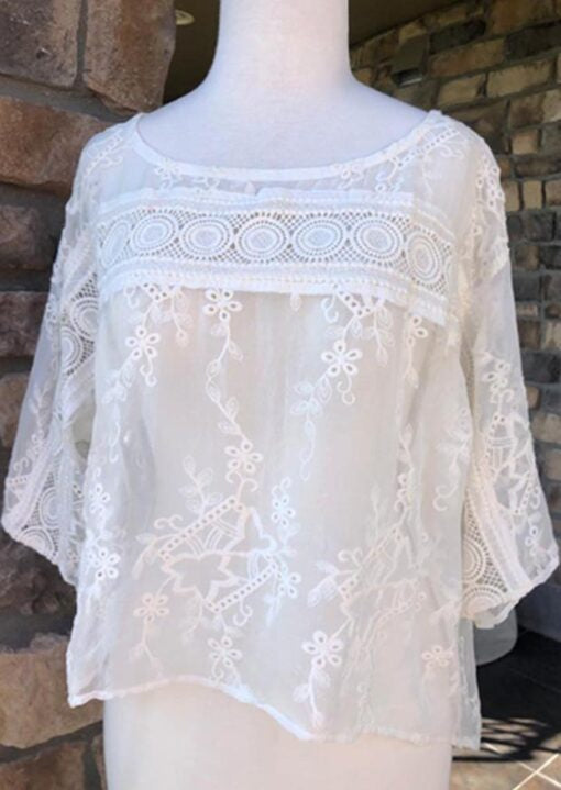 Lalette Embroidered Silk Top