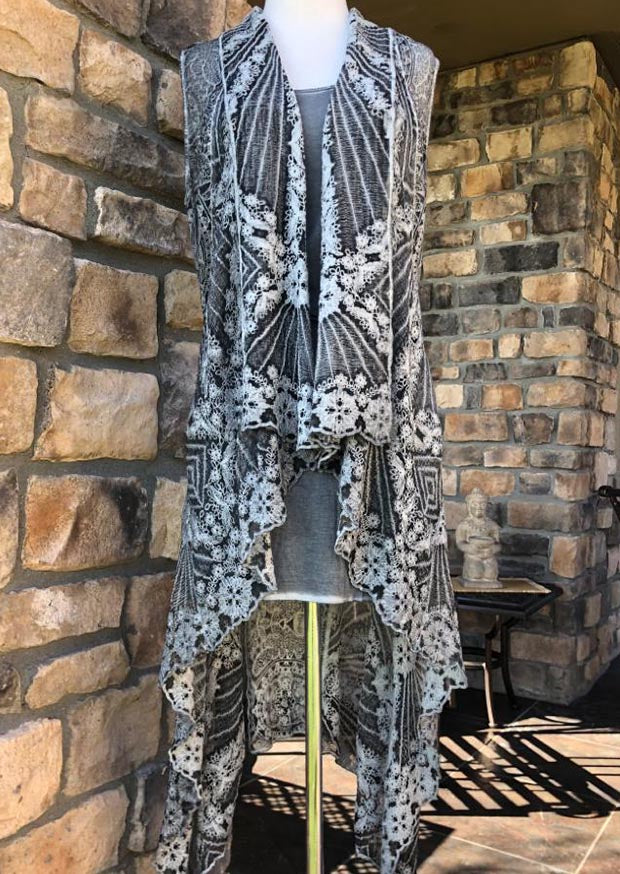 Peta Embroidered Silk Duster