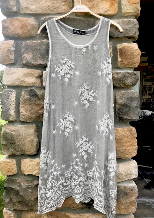 Althea Embroidered Silk Dress