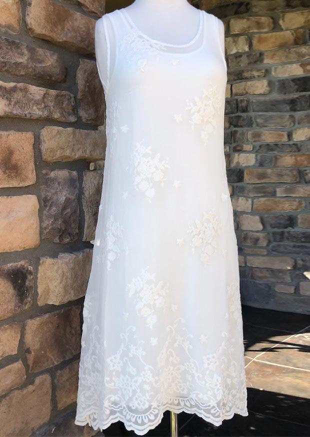 Althea Embroidered Silk Dress