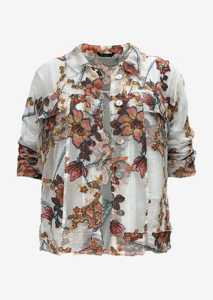 Siena Embroidered Silk Jacket